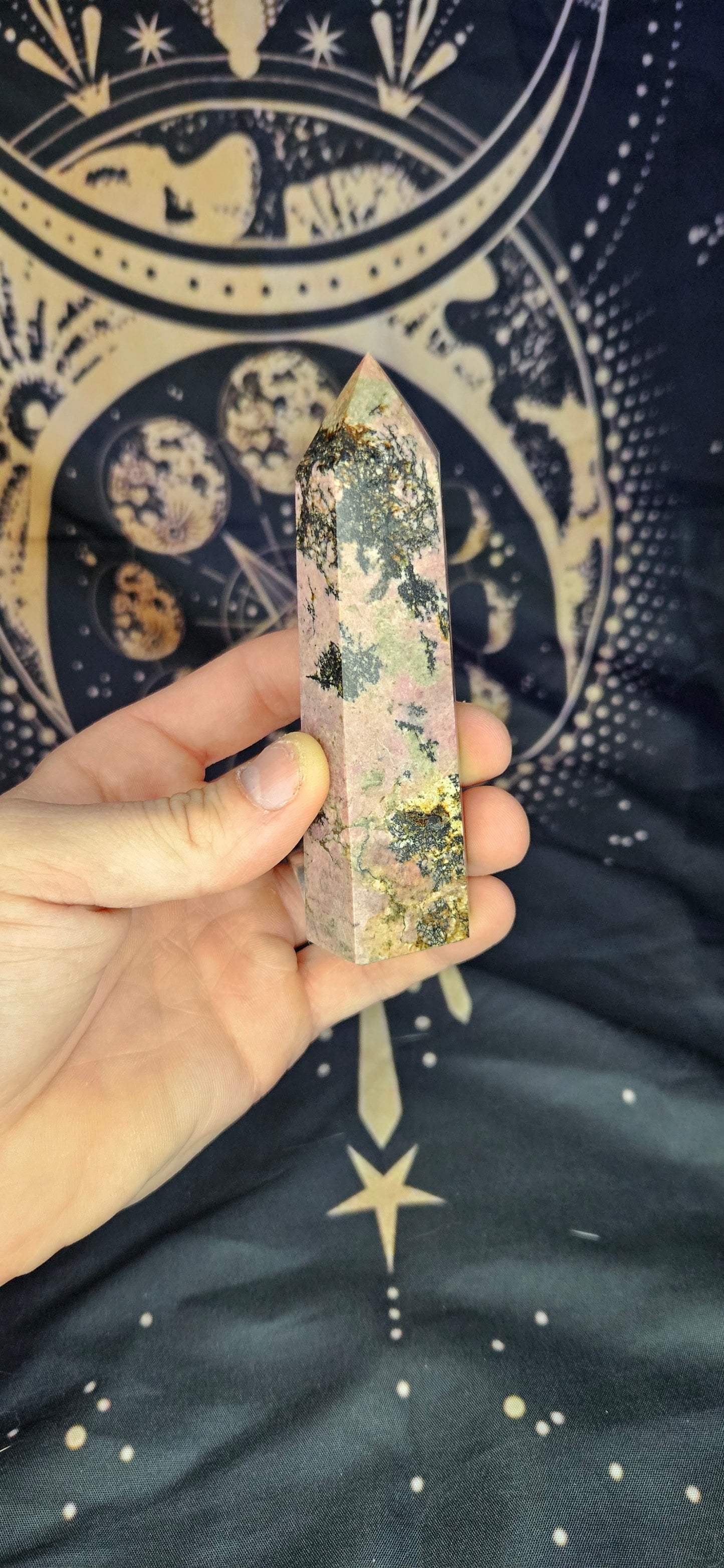 Rhodonite tower