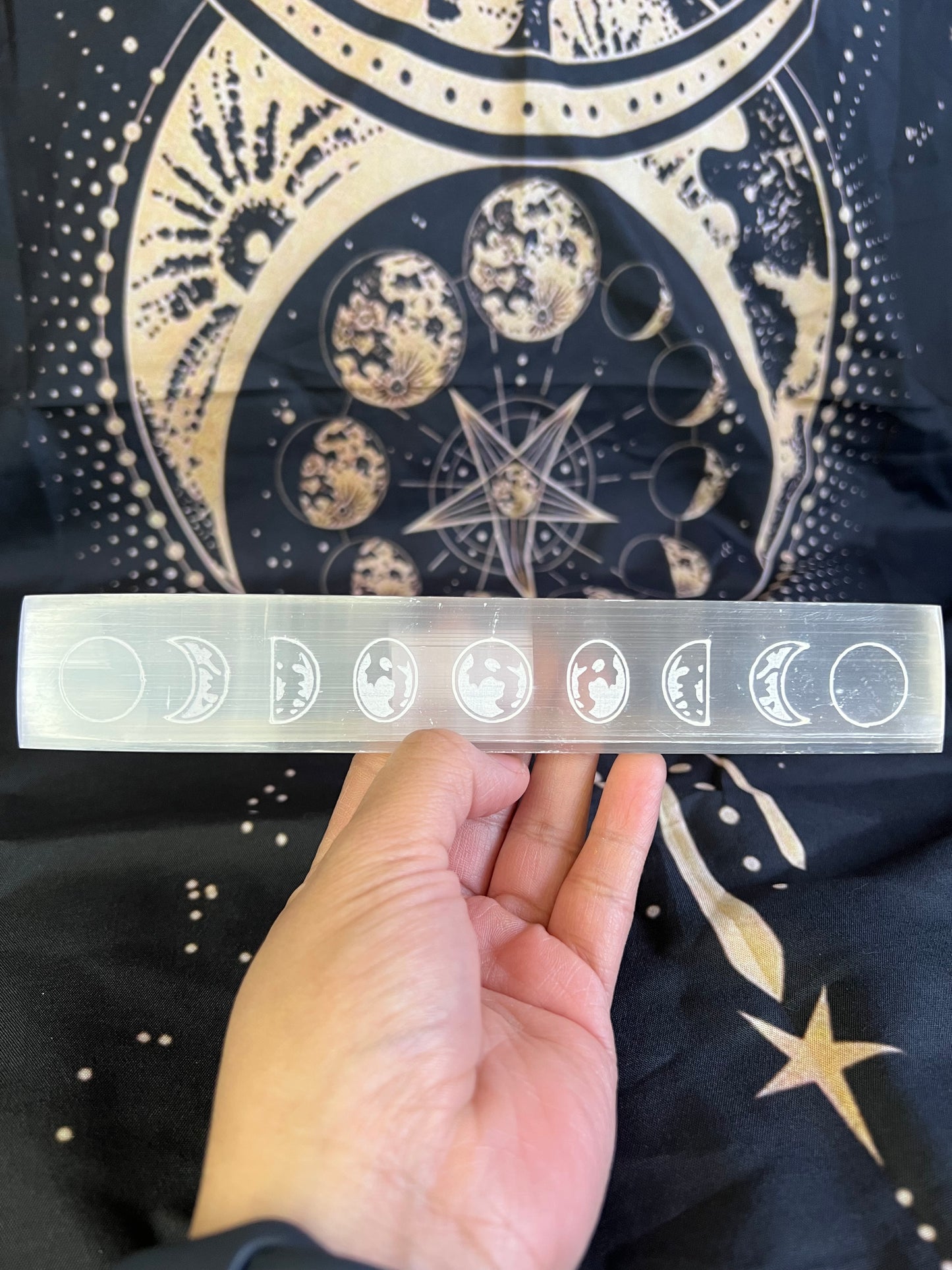 Selenite Moon Phases Stick