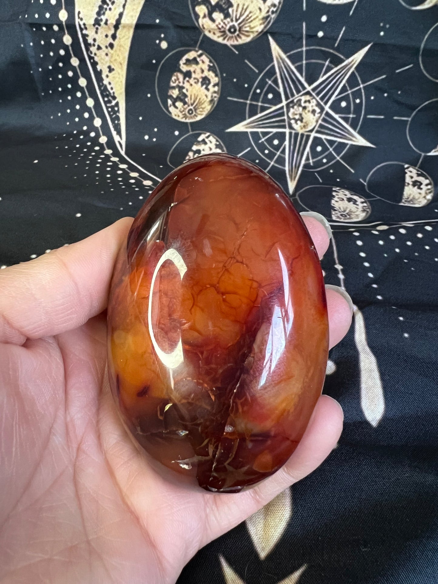 Carnelian Palm Stone
