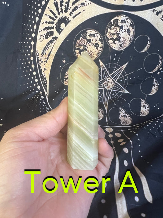 Green Calcite Tower
