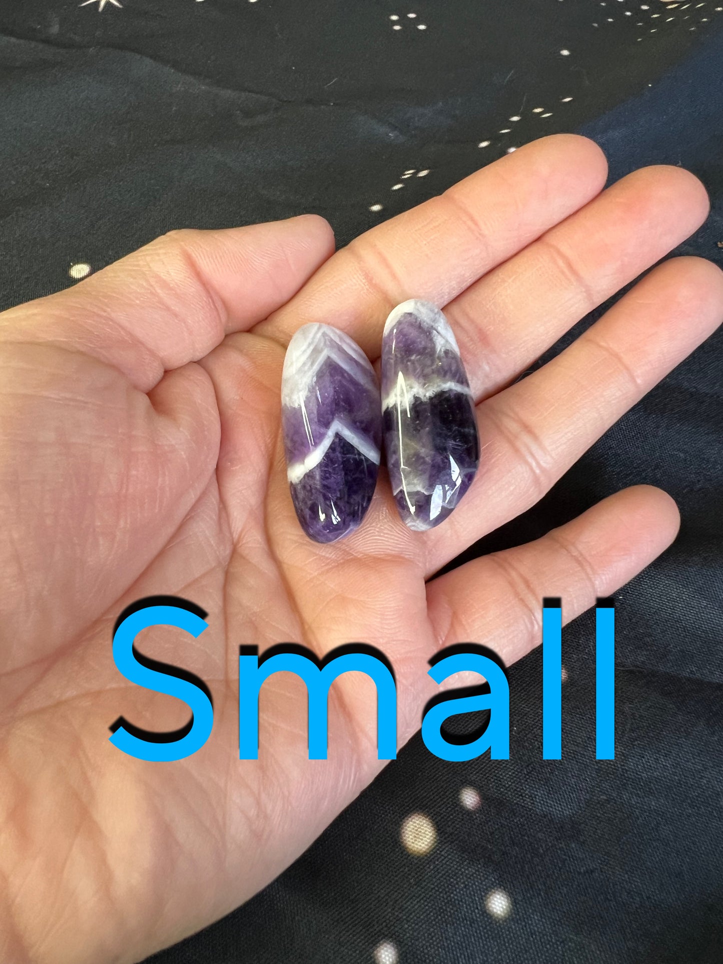 Chevron Amethyst Tumbled Stones