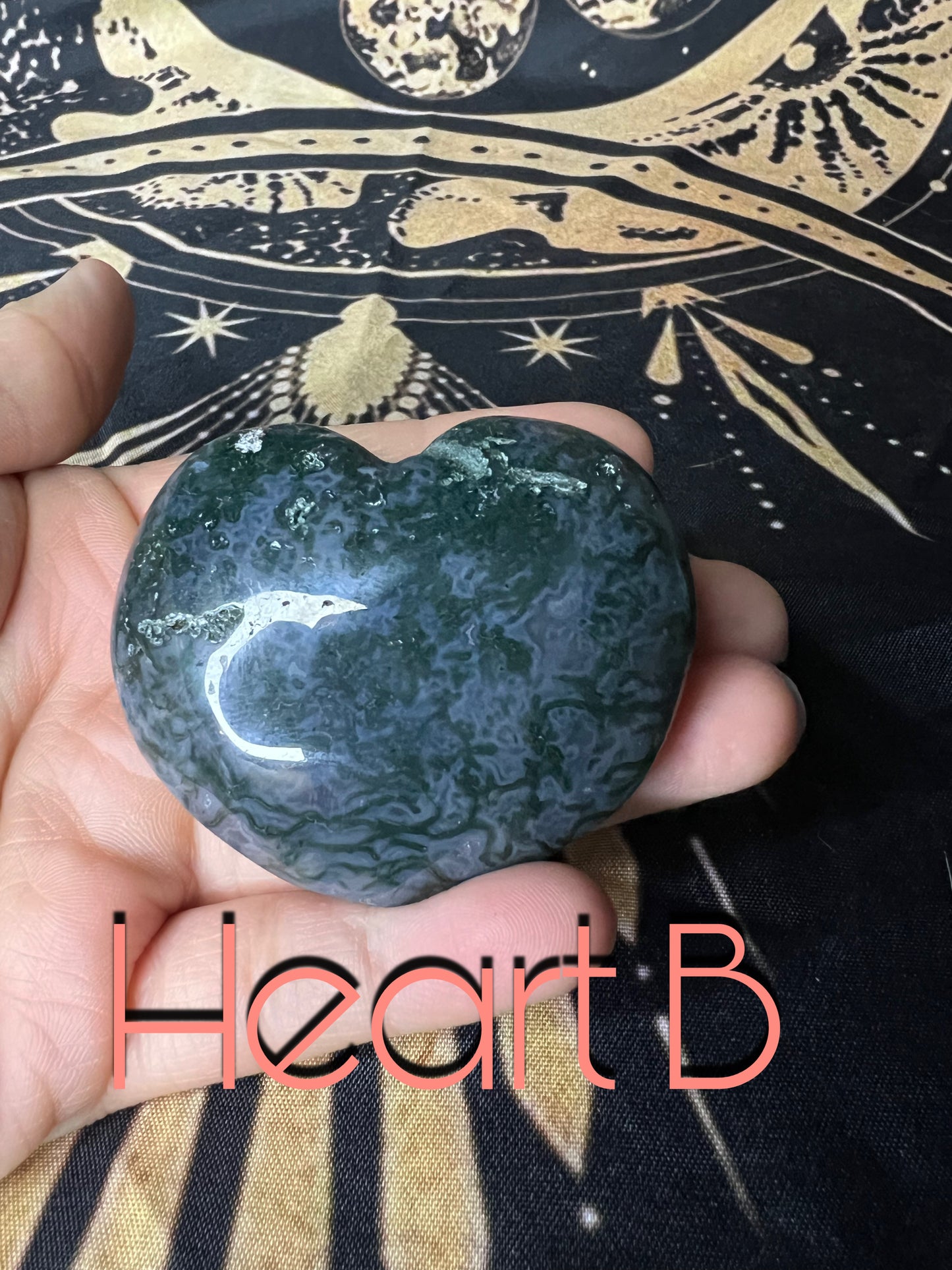 Moss Agate Heart