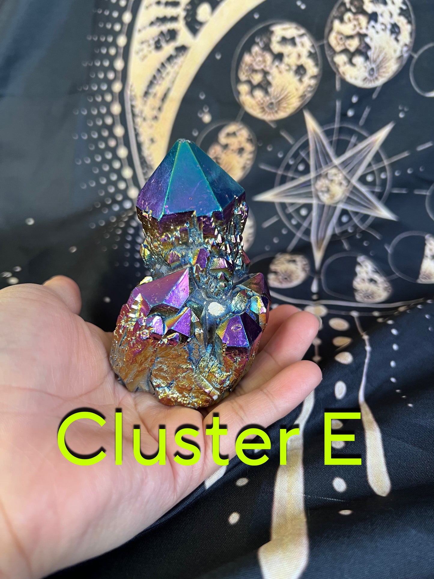 Titanium Aura Quartz Raw Clusters