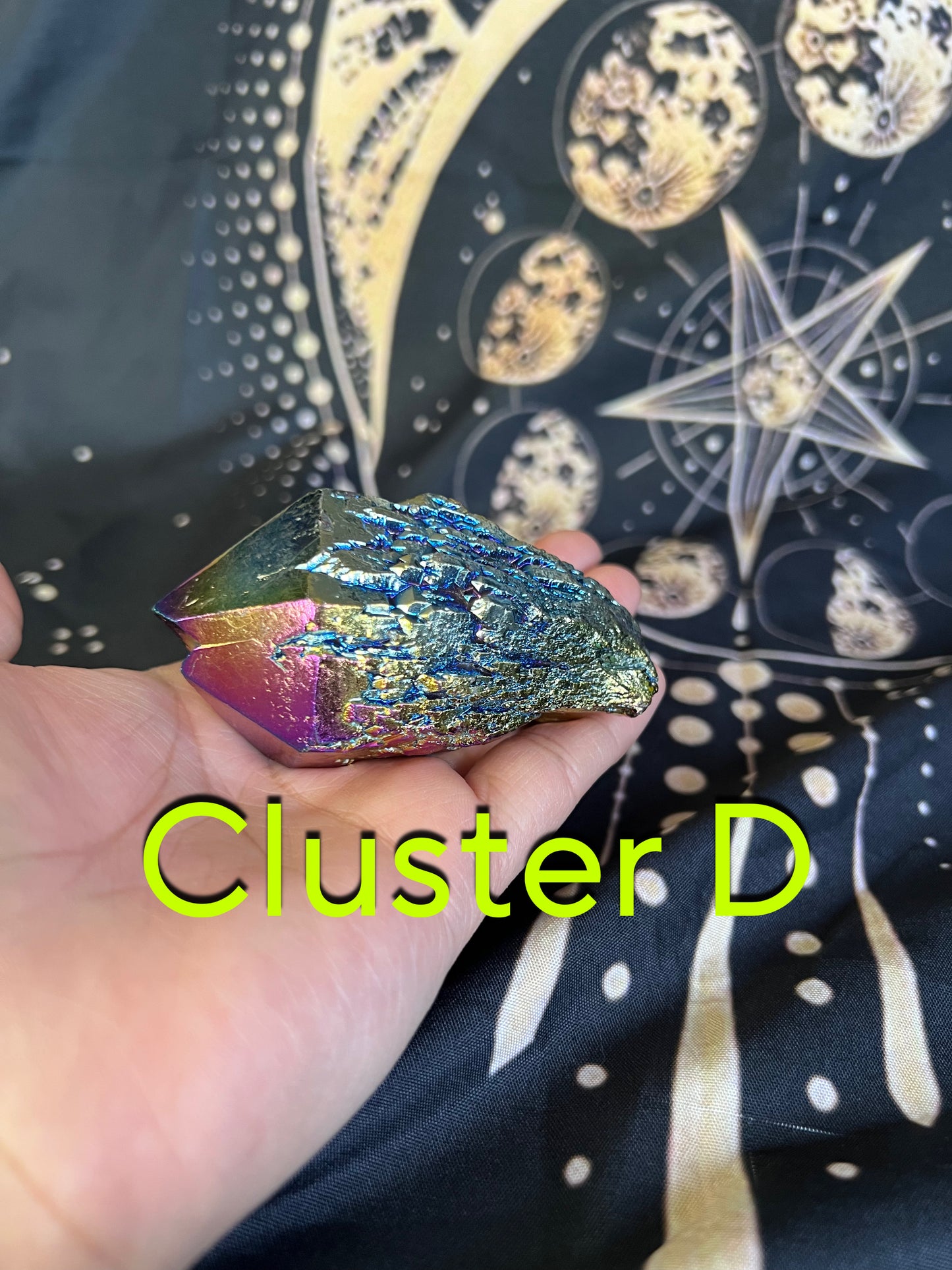 Titanium Aura Quartz Raw Clusters