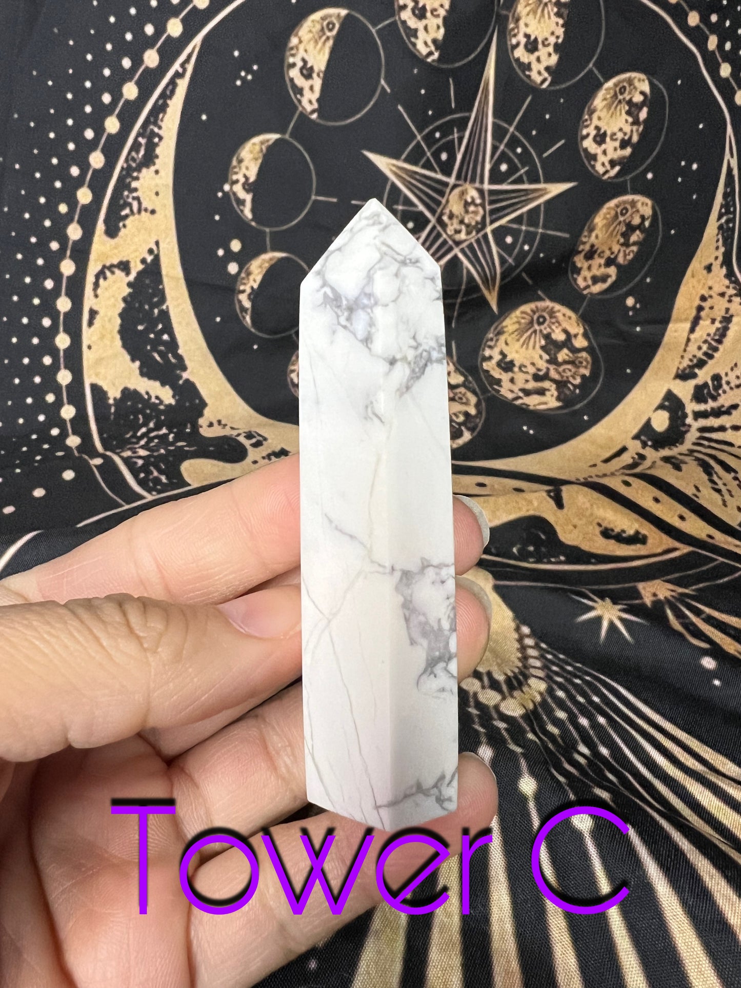 White Howlite Tower