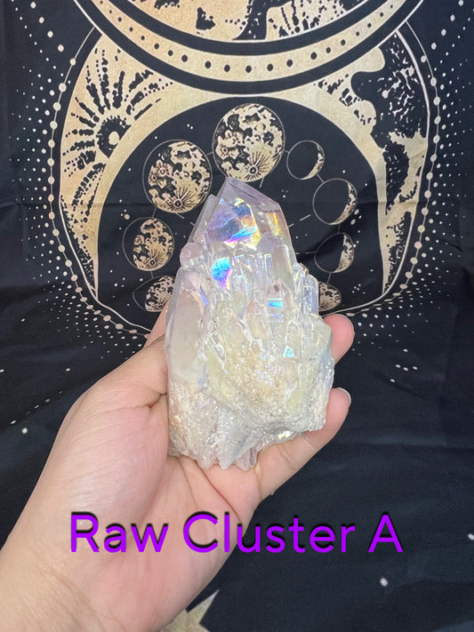 Angel Aura Quartz Raw Clusters