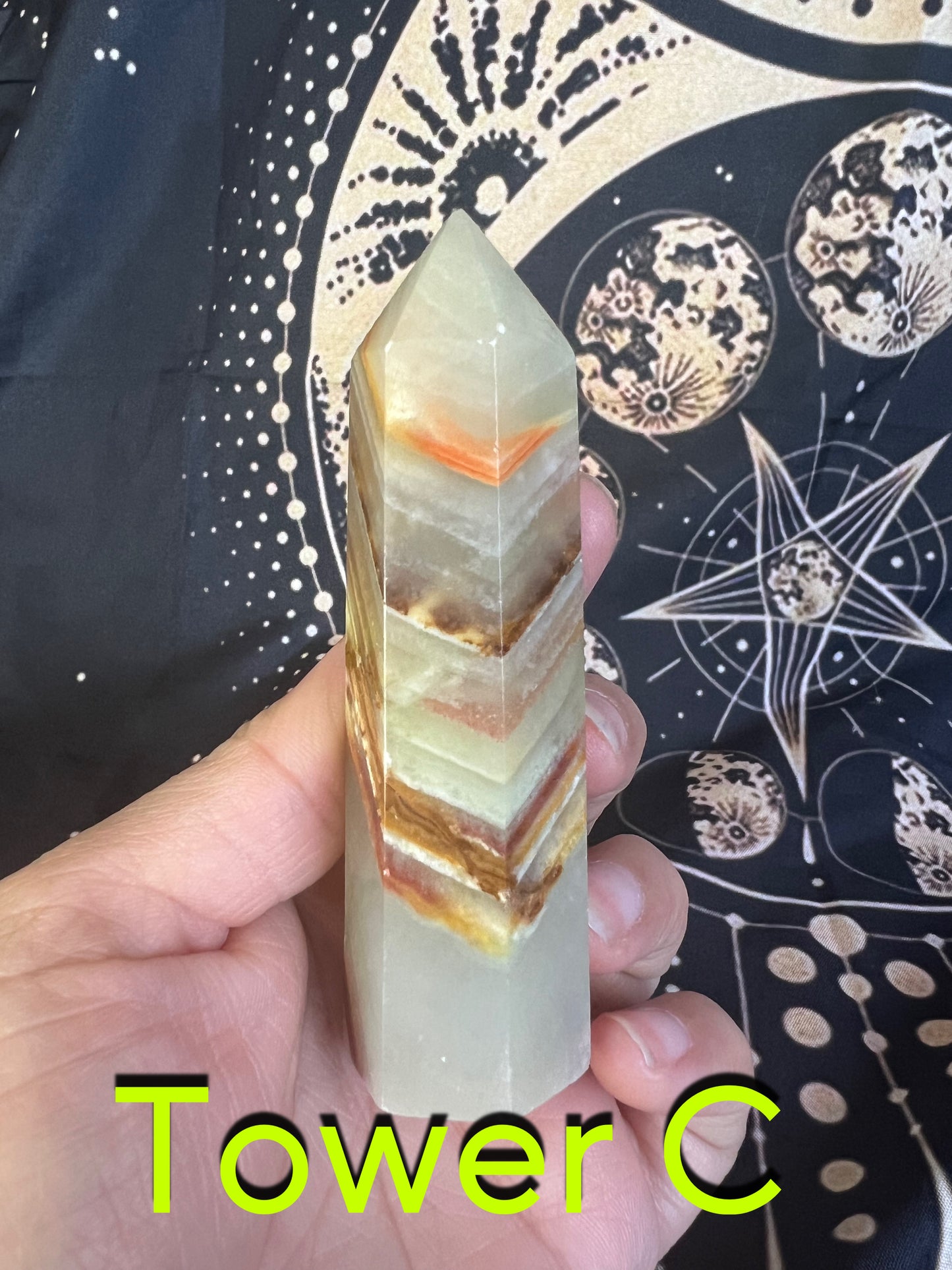 Green Calcite Tower