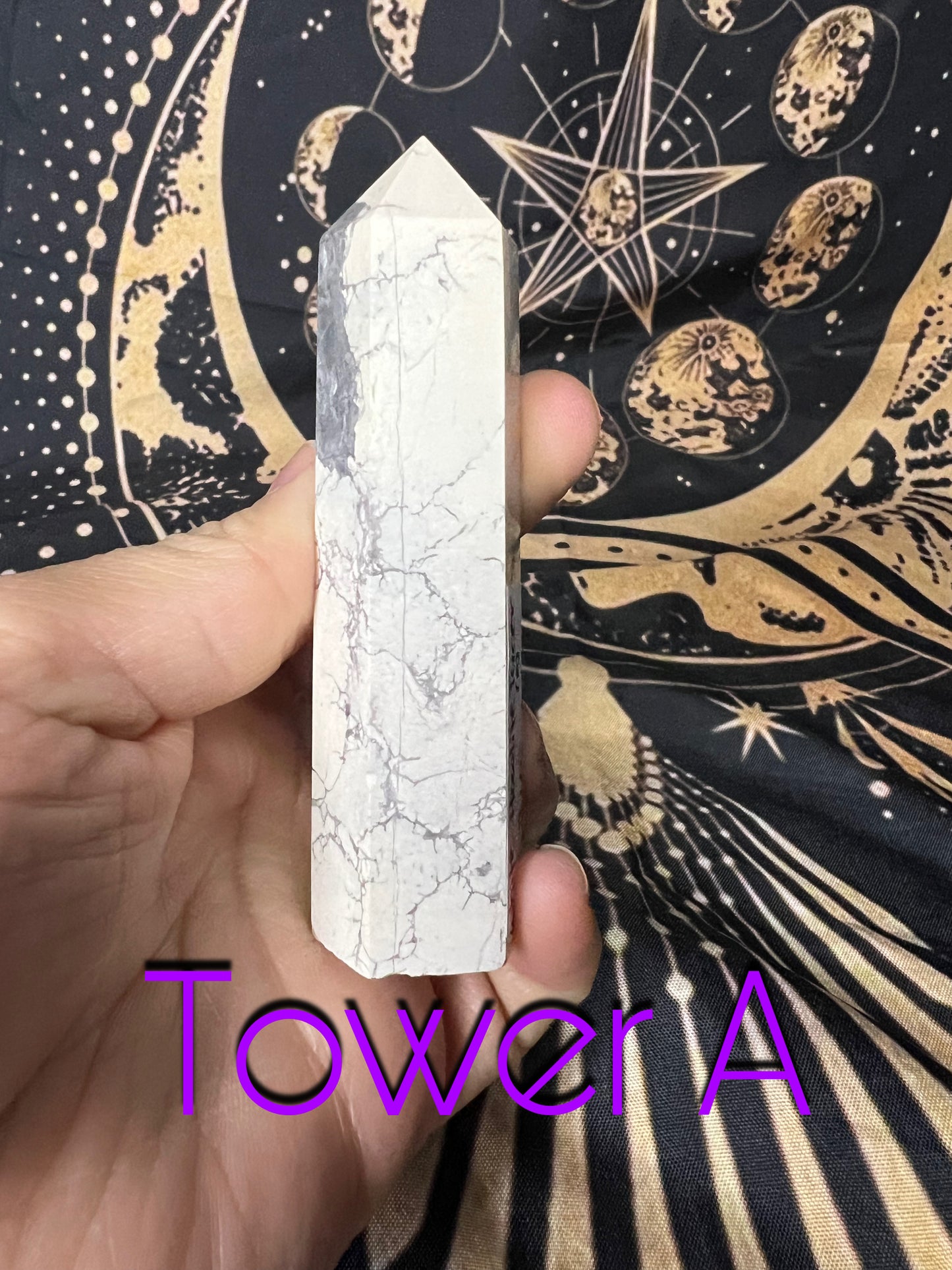 White Howlite Tower