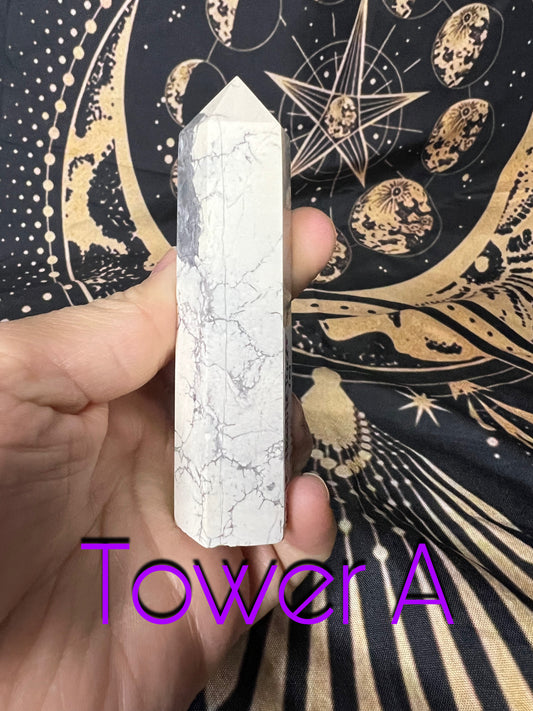White Howlite Tower