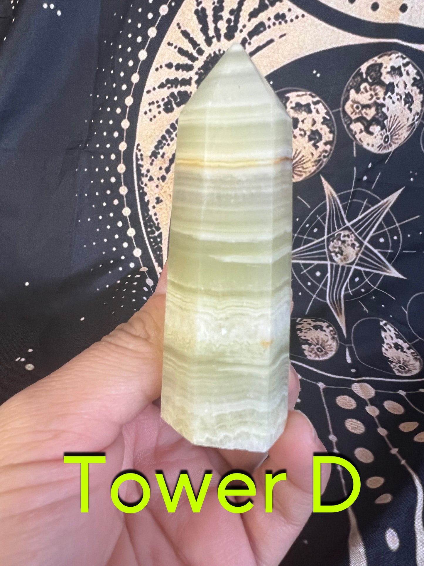 Green Calcite Tower