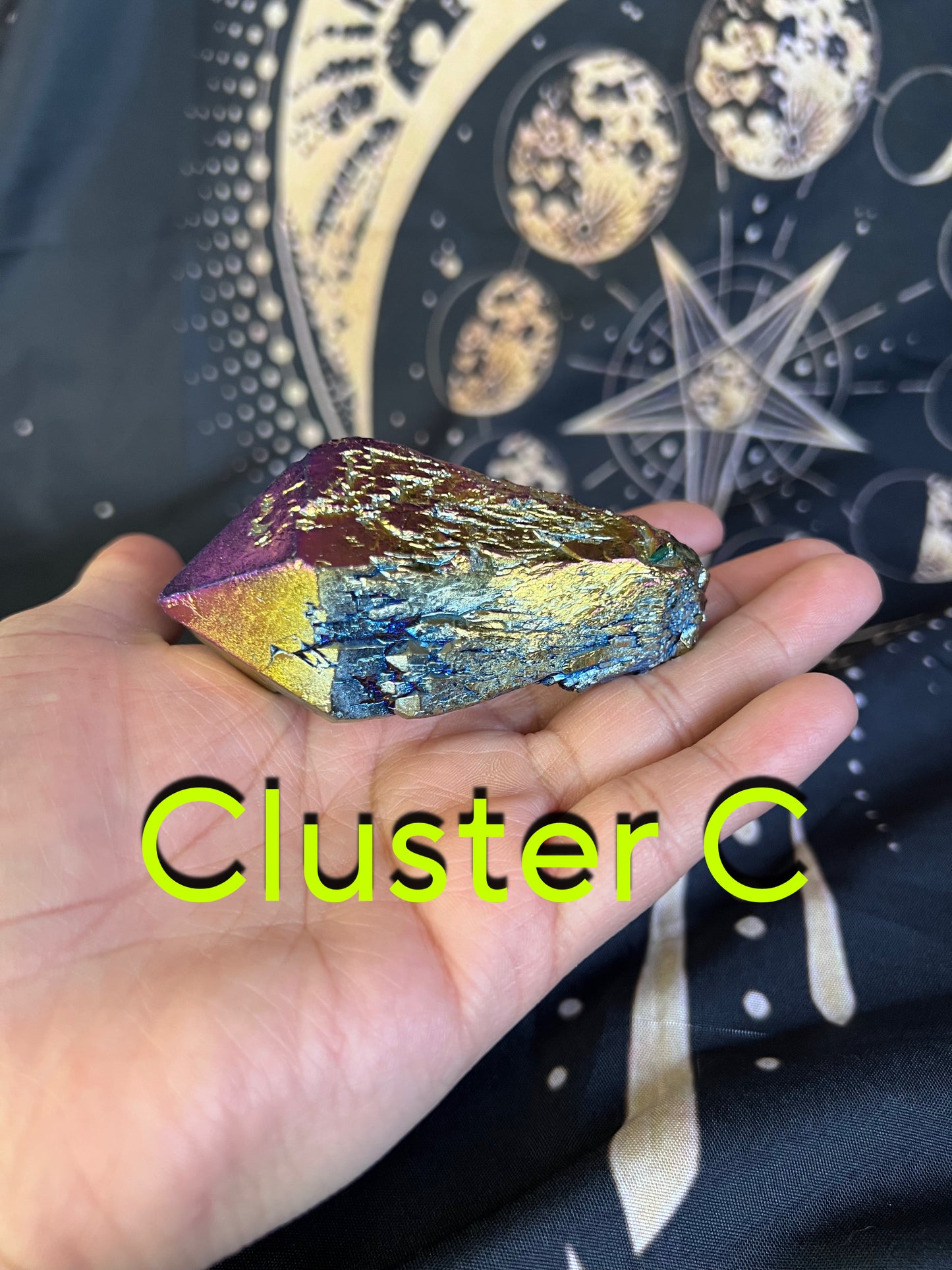 Titanium Aura Quartz Raw Clusters