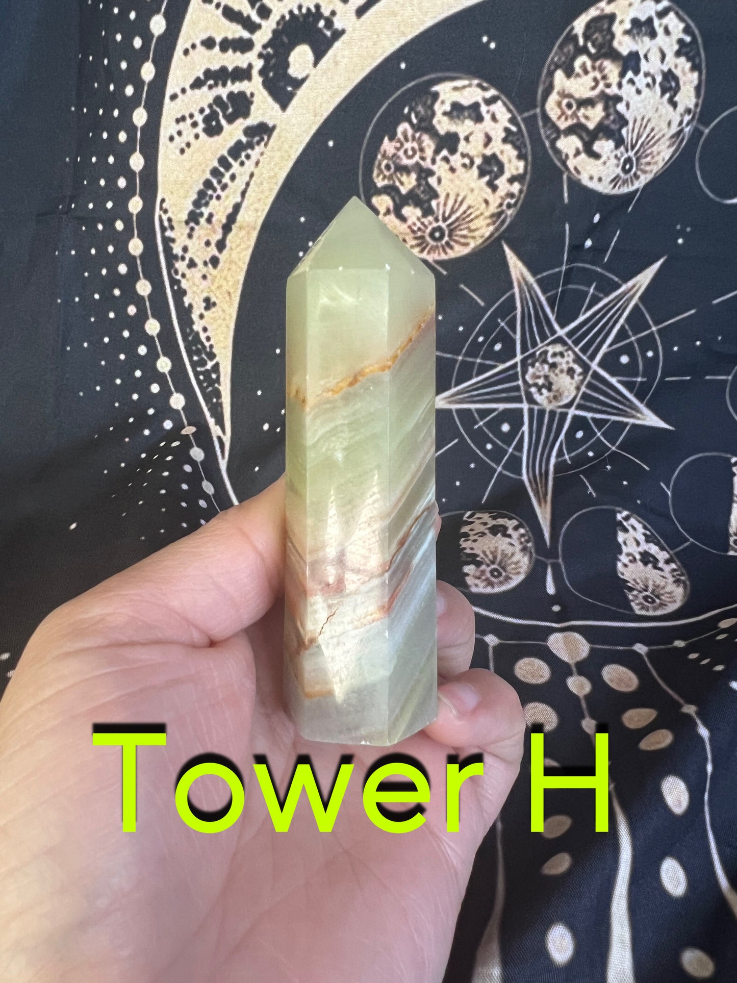 Green Calcite Tower