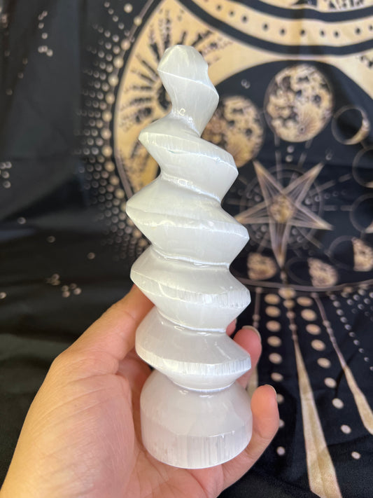 Selenite Twister Tower