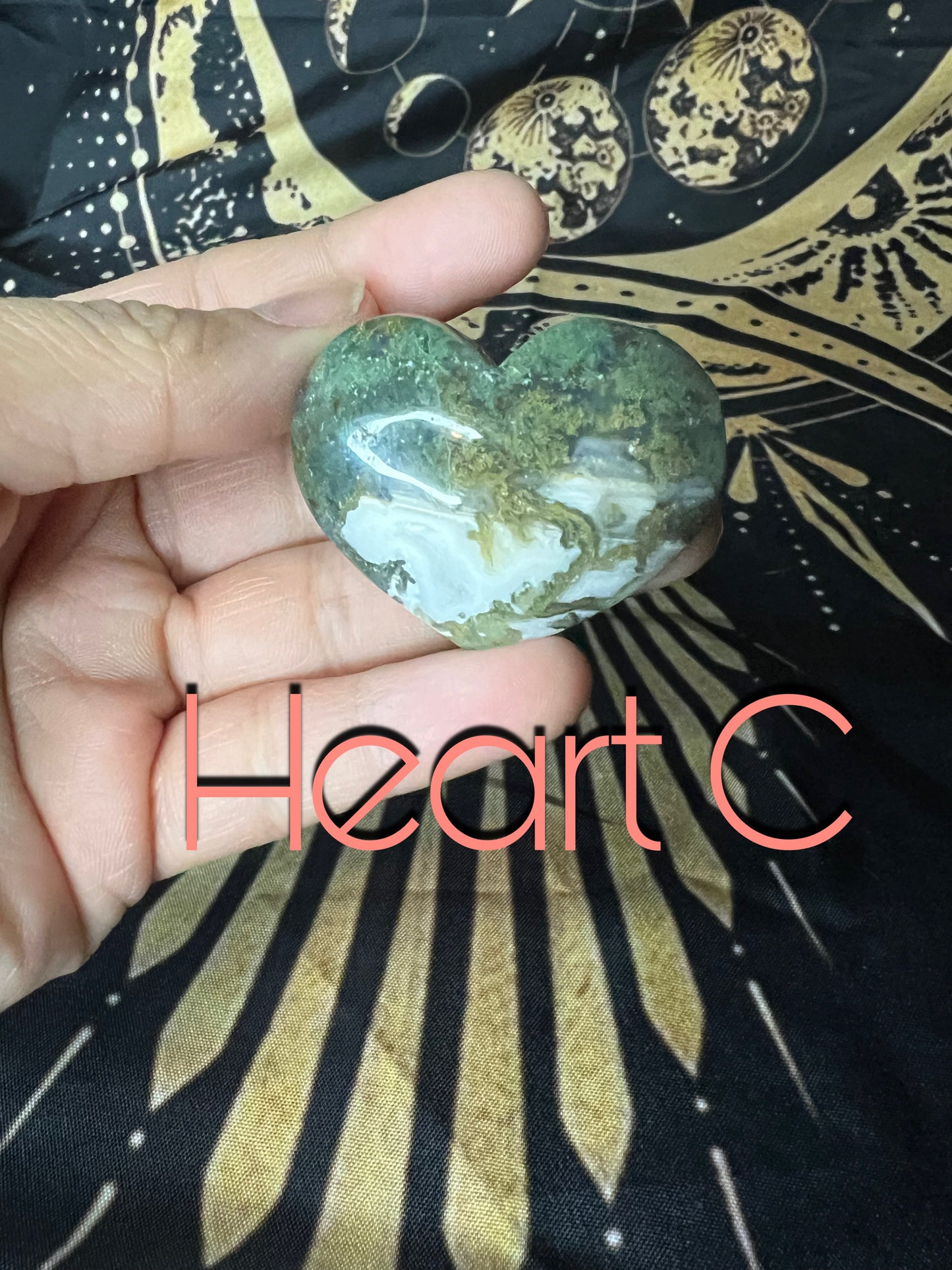 Moss Agate Heart