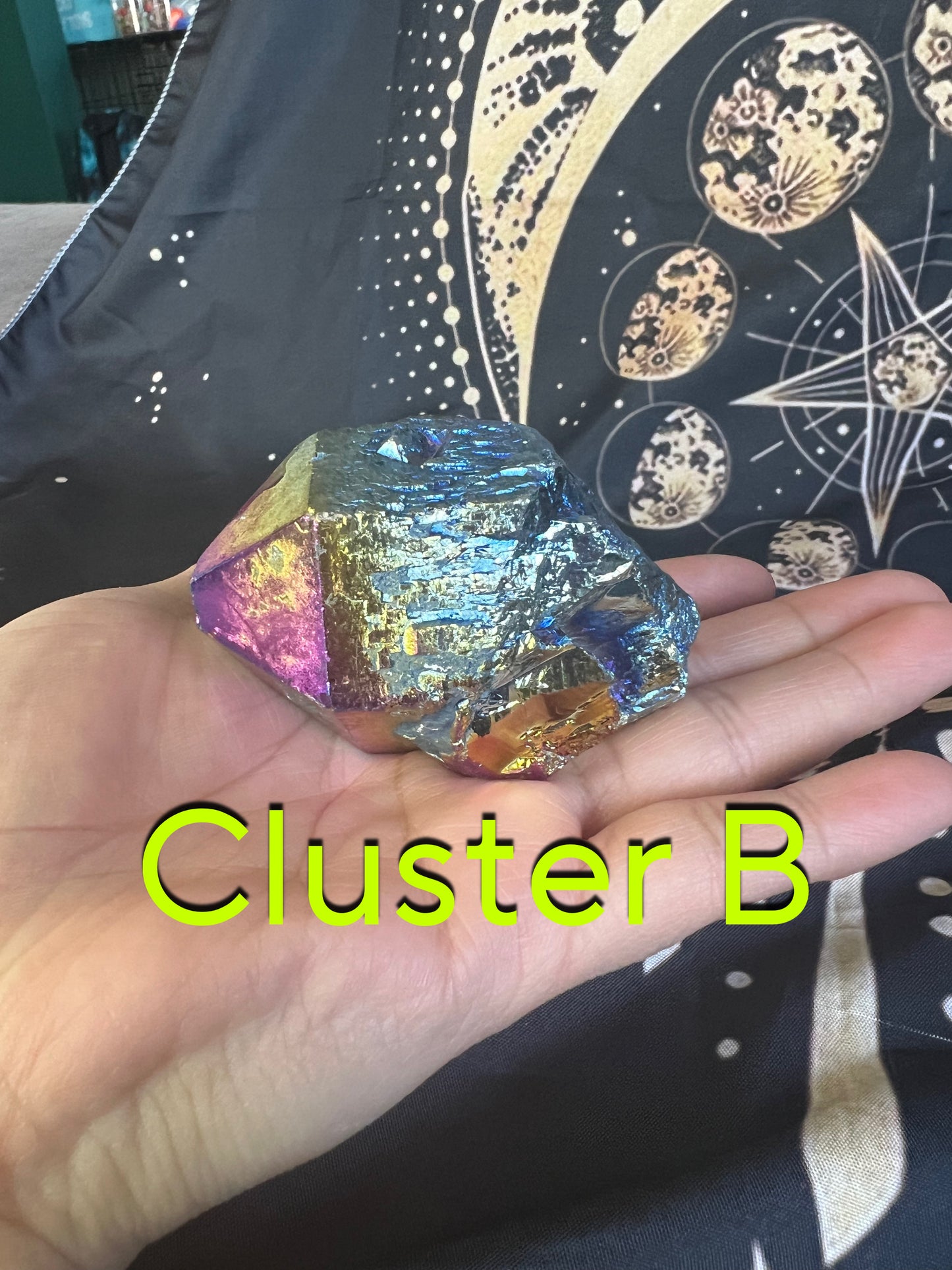 Titanium Aura Quartz Raw Clusters