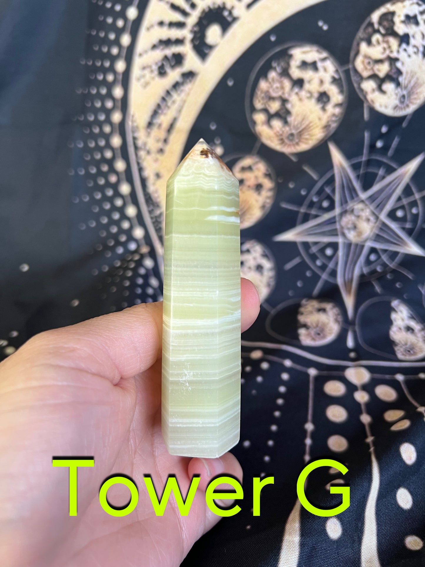 Green Calcite Tower