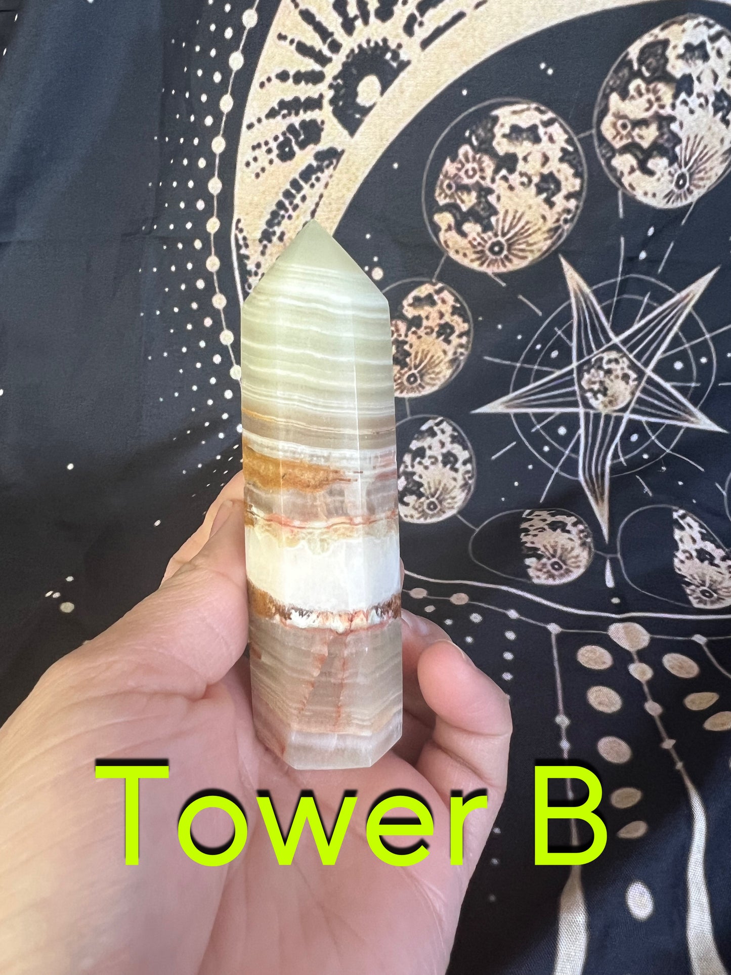 Green Calcite Tower