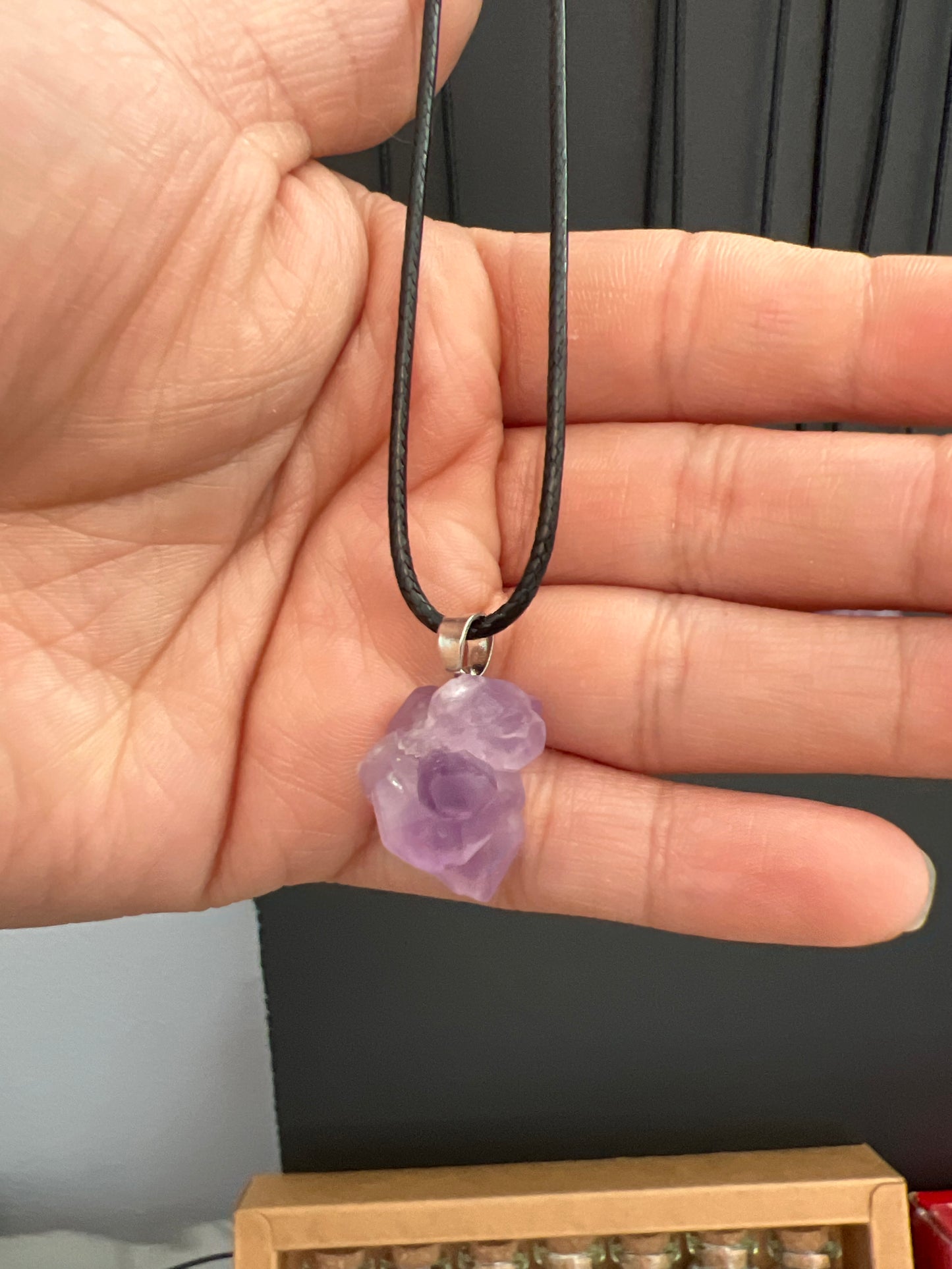 Amethyst cluster necklace