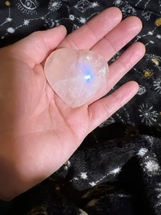 Rose quartz mini heart